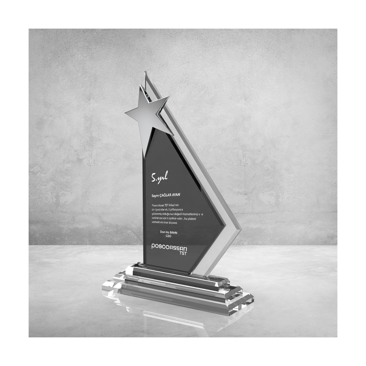 PB852 Kristal Plaket
