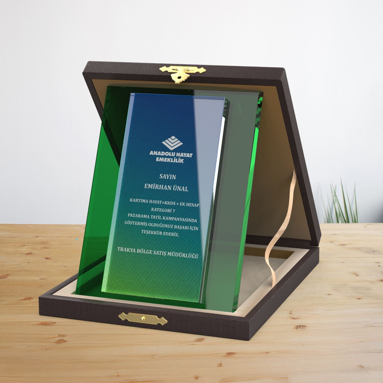 PB-251 Yeşil Süblimasyonlu Plaket