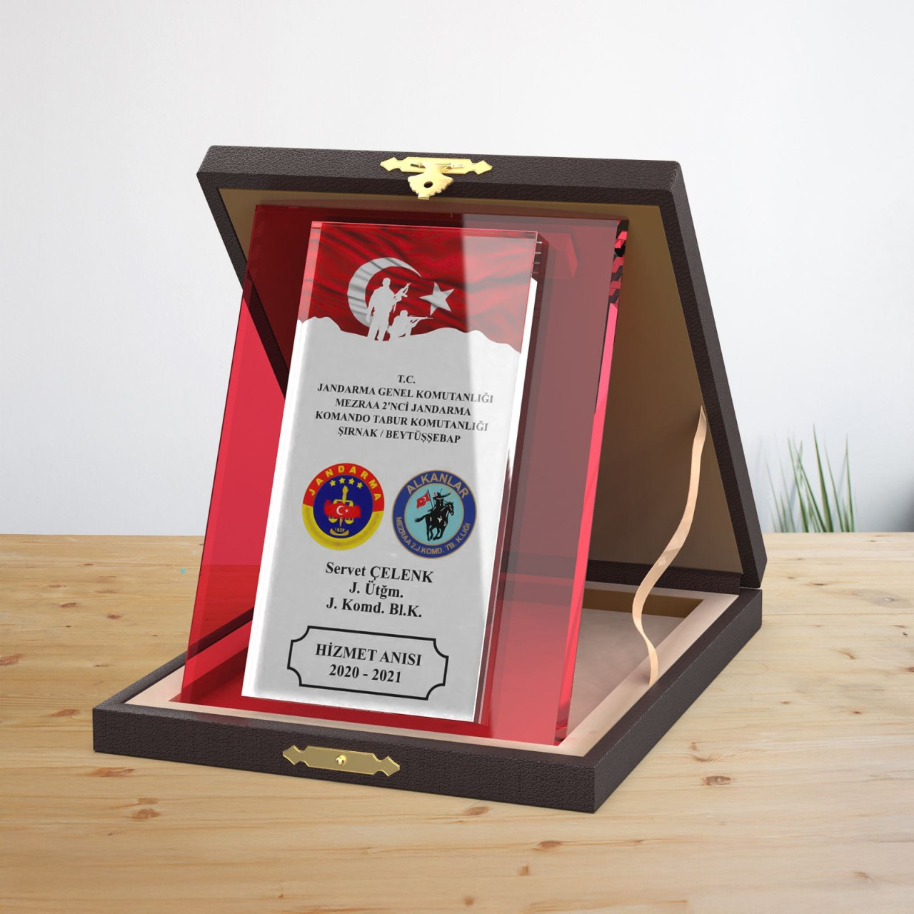 PB-256 Kırmızı Süblimasyonlu Plaket