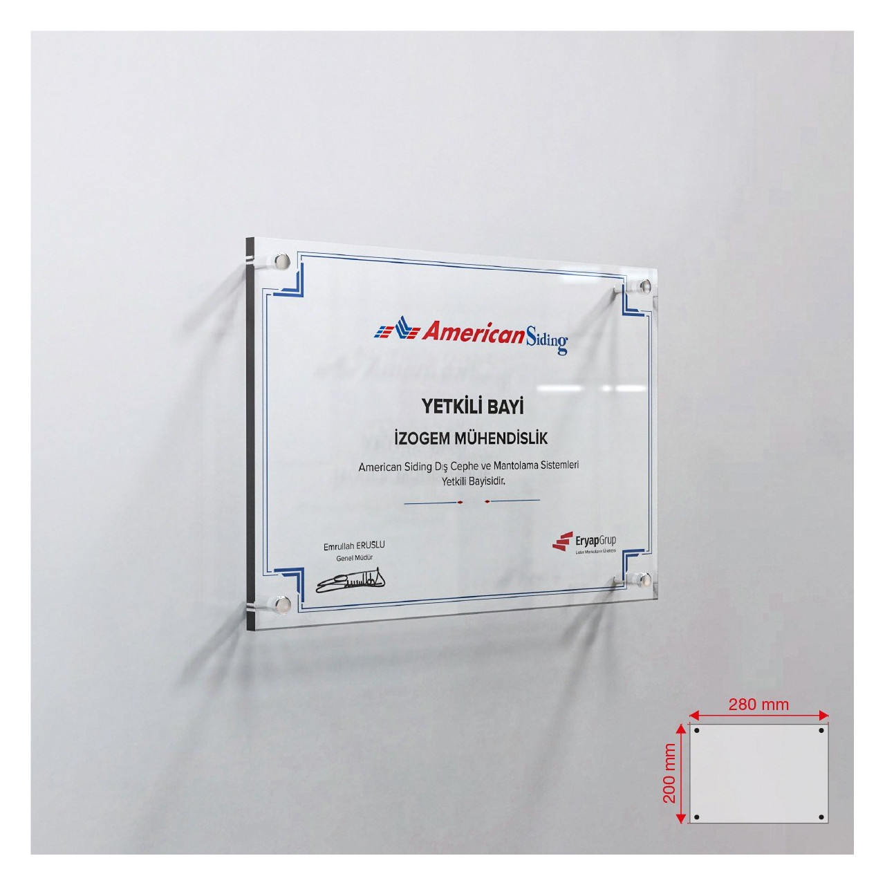 PB-294 Süblimasyonlu Kapı İsimliği