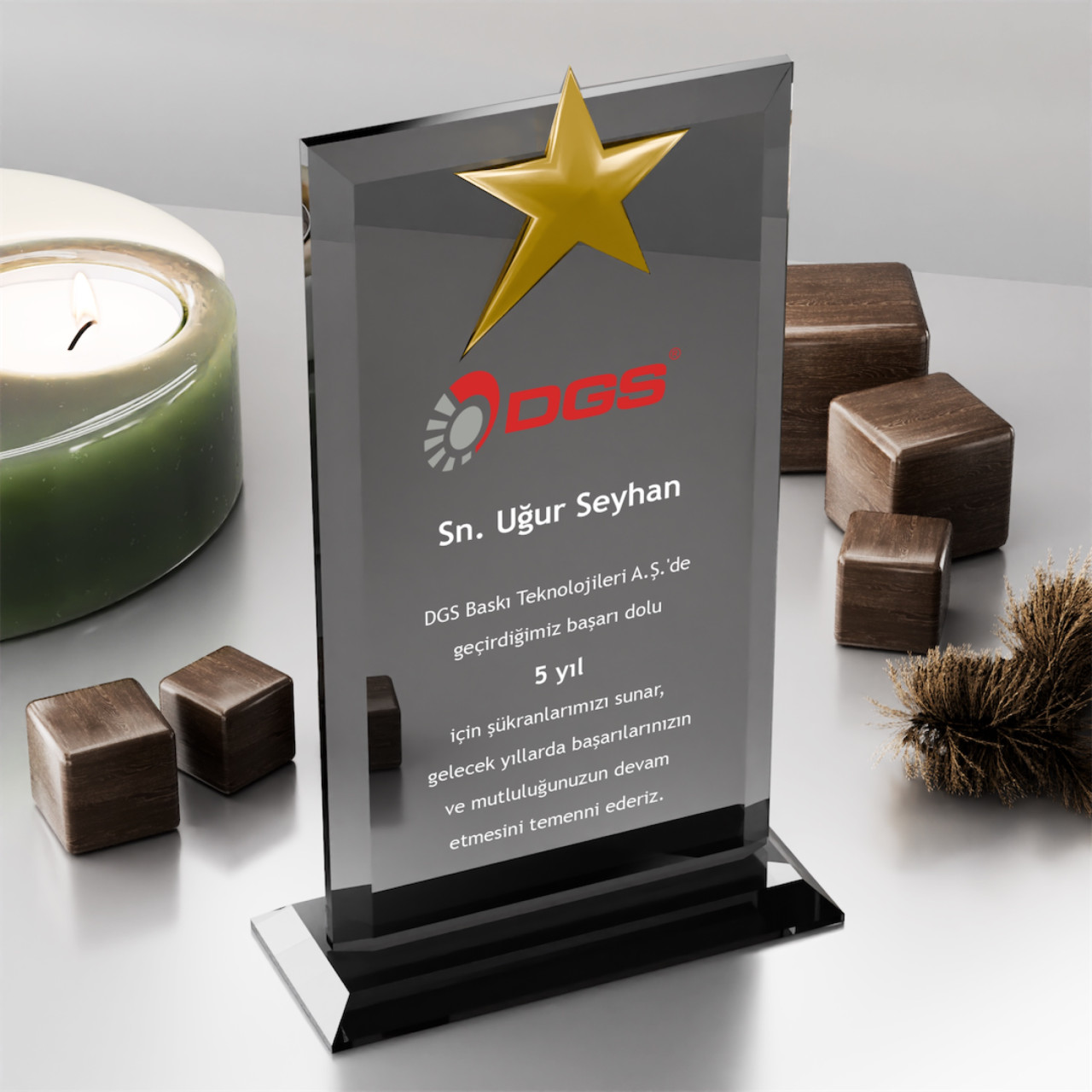 PB3001-FY Kristal Plaket