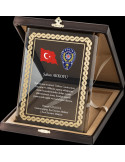 PB2009 Altın Yaldız Kristal Plaket