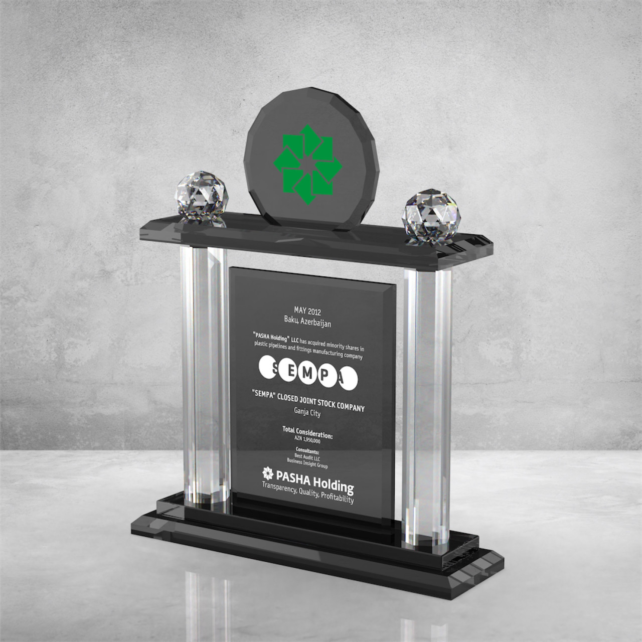 PB653 Kristal Plaket